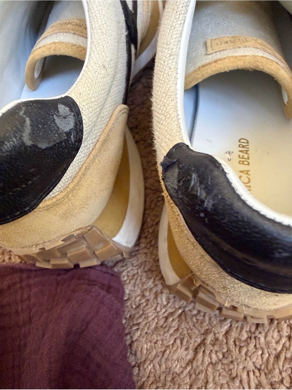 Valentina Ecru and Black Sneakers Size 9.5 GUC - Picture 9 of 10